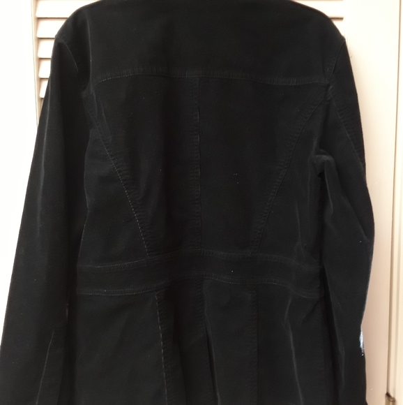 Sigrid Olsen Corduroy Black Button Jacket 10P - Picture 5 of 7